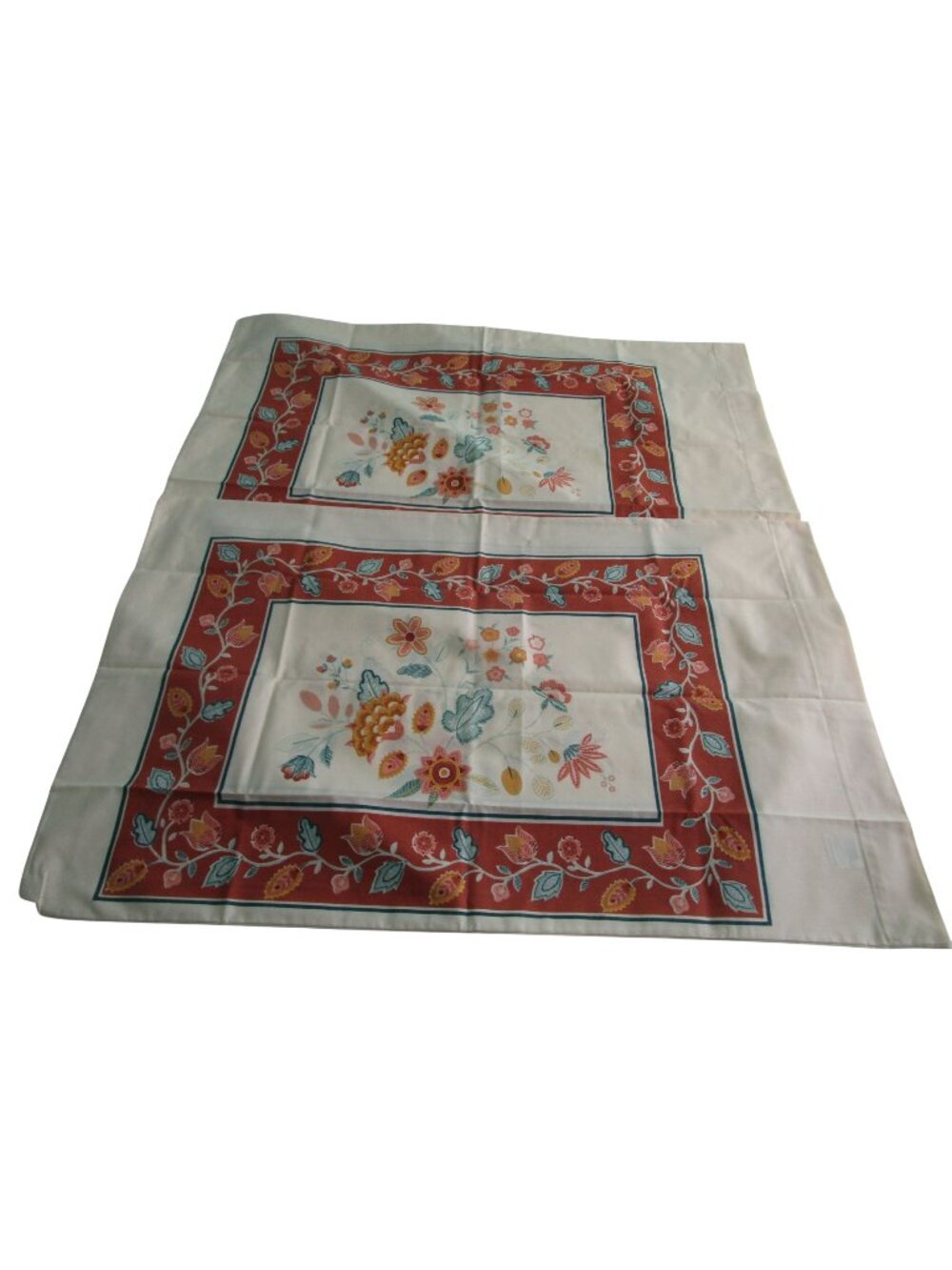 Museum of American Folk Art Vintage Pillowcases A Pair Cotton Blend Standard 198
